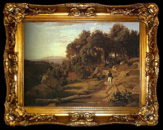 framed   Jean Baptiste Camille  Corot A View near Volterra_1, ta009-2